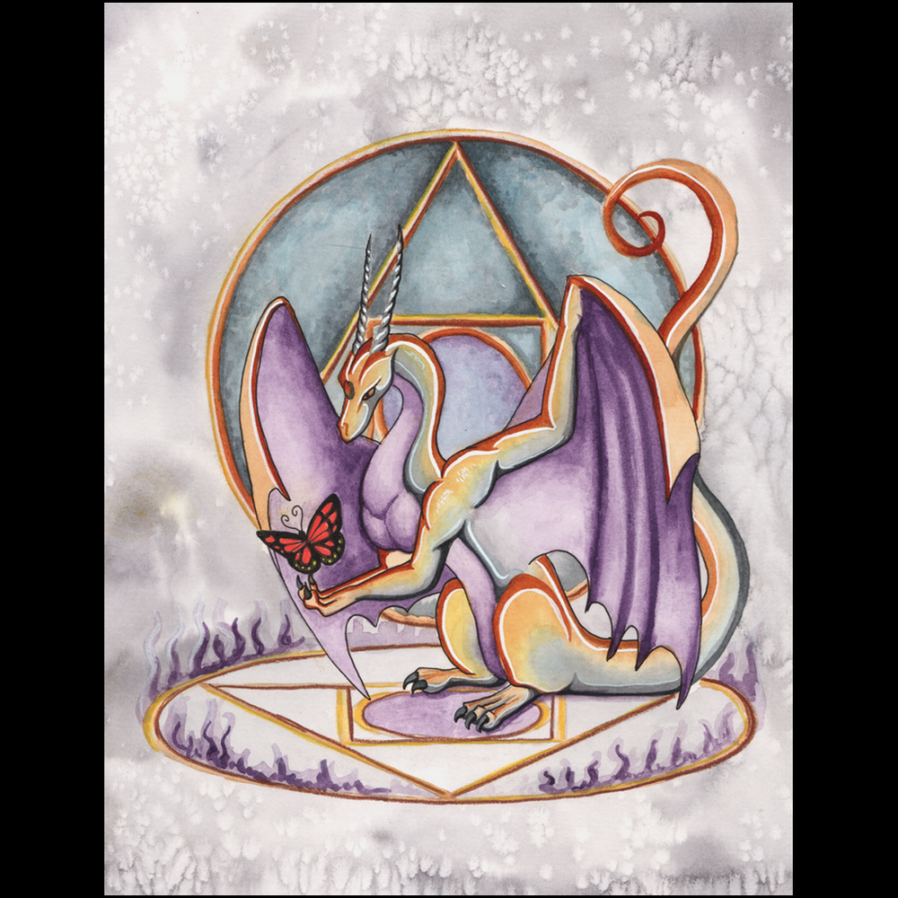 Dragon Oracle: Gold & Silver Violet flame Dragon