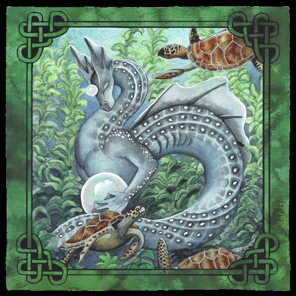 Patience: Universal Dragon Oracle Tarot Wrap/Altar Cloth